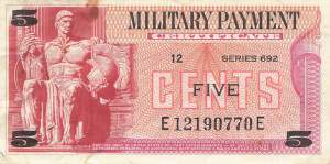 USA MPC Series 692 p.M91 5 Cents 1970 VF